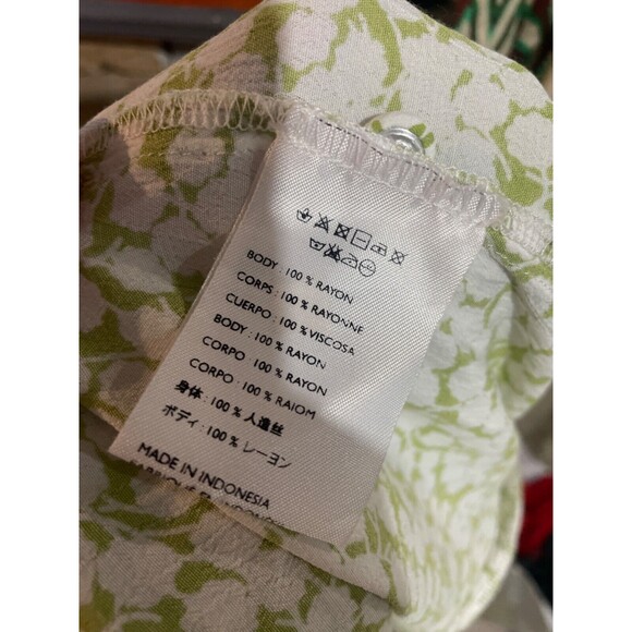 Faithful the Brand Puff Sleeve Mini Dress size S Scoop Neck Pistachio White - Picture 12 of 14